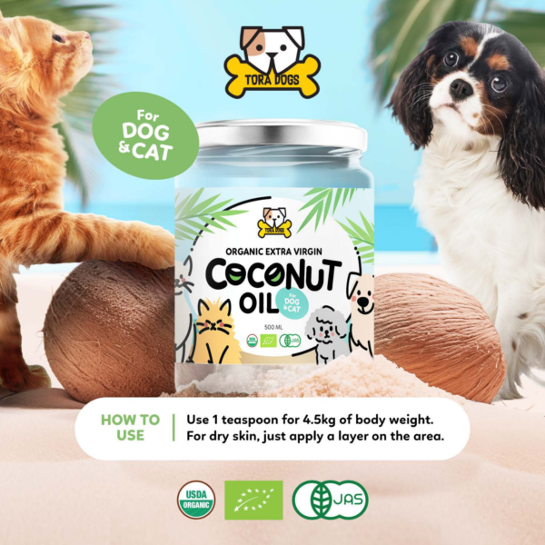 Organic Cold Pressed Coconut Oil for Pets, 500ml - Image 2