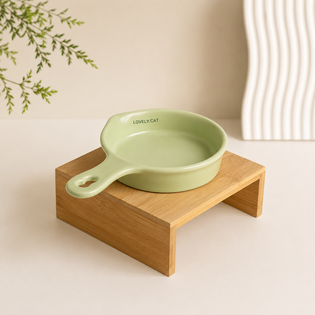 Korean Style Ceramic Cat Bowl – Whisker-Friendly - Image 4